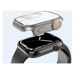 Θήκη Glass & PC inos Apple Watch 7/ 8/ 9 45mm Upgrade to Ultra Ασημί