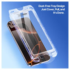Tempered Glass 2.5D Dux Ducis Apple iPhone 16 Pro με Dust-free Auto Alignment Kit Roga Μαύρο (1 τεμ.)