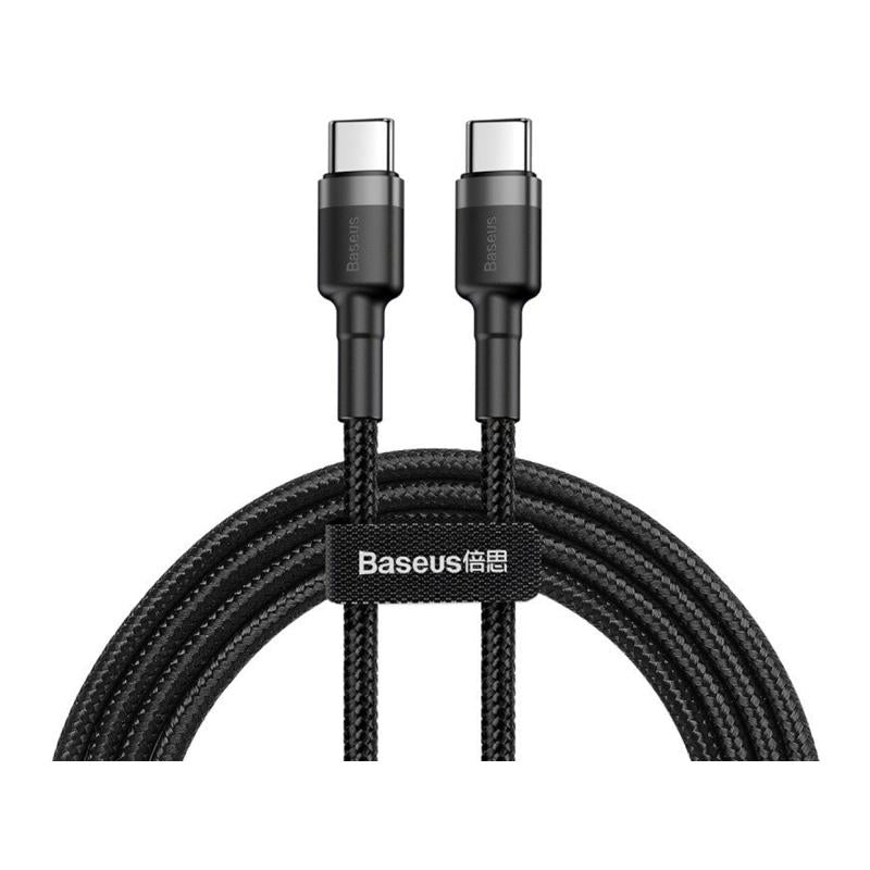 Καλώδιο Σύνδεσης USB 2.0 Baseus Cafule USB C σε USB C Flash PD 60W 2m Μαύρο-Γκρι