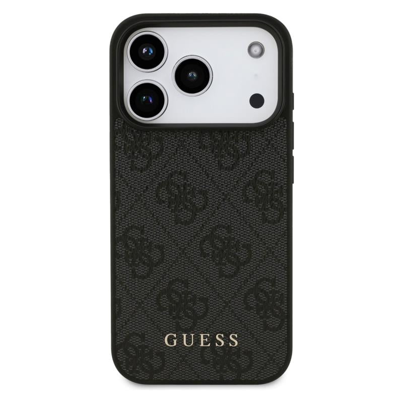 Θήκη PU Guess Apple iPhone 17 Pro Hardcase Classic Logo 4G Μαύρο