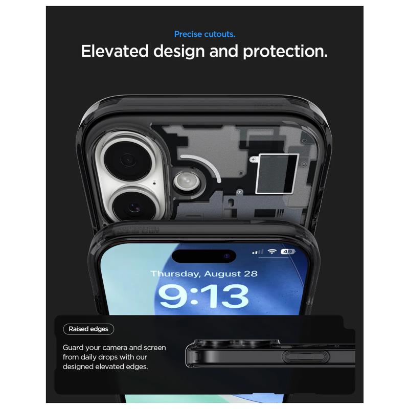 Θήκη TPU & PC Spigen Ultra Hybrid Mag Magsafe Apple iPhone 17 Zero One Μαύρο
