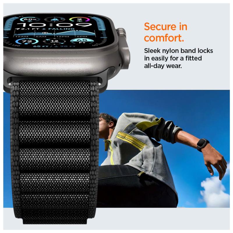 Λουράκι Spigen WBF1 Apple Watch (44/ 45/ 46/ 49mm) Μαύρο