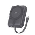 Φορτιστής Ανάγκης Foneng PX121 22.5W 10000mAh Magnetic Wireless με Ενσωματωμένο Καλώδιο Σκούρο Γκρι