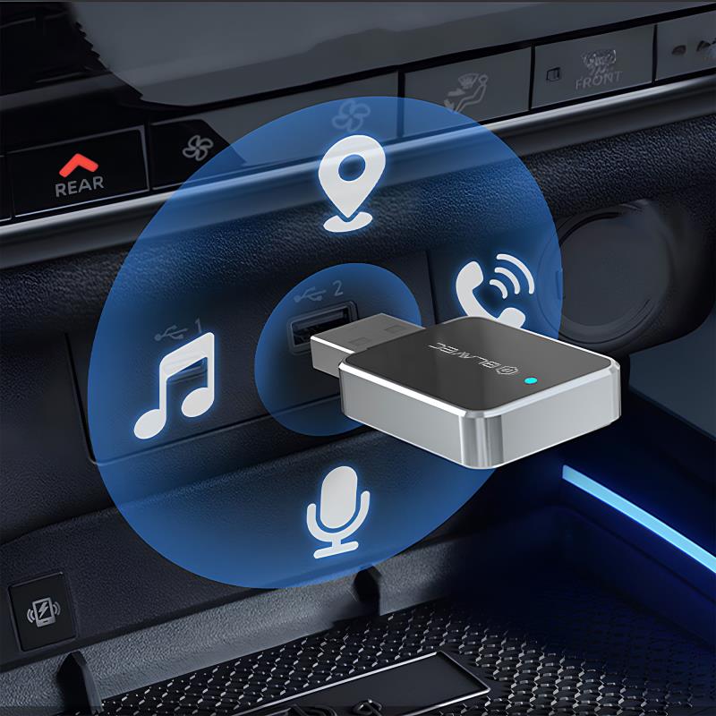 Ασύρματος Προσαρμογέας Blavec BCP-02 Carplay/ Android Auto με Bluetooth Wi-Fi USB A & USB C Adapter Μαύρο