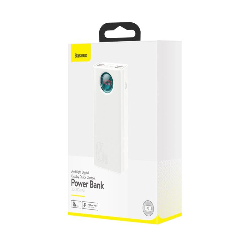 Φορτιστής Ανάγκης Baseus Amblight 65W 30000mAh Λευκό