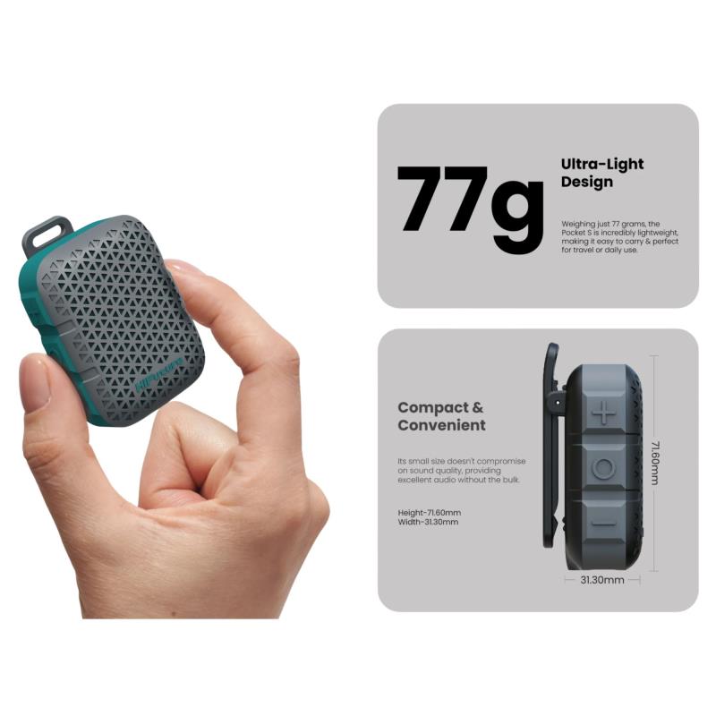 Φορητό Ηχείο Bluetooth HiFuture Pocket S 5W Γκρι