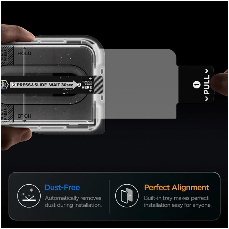Tempered Glass Full Face Spigen Glas.tR EZ-FIT Apple iPhone Duo Διάφανο (1 τεμ.)