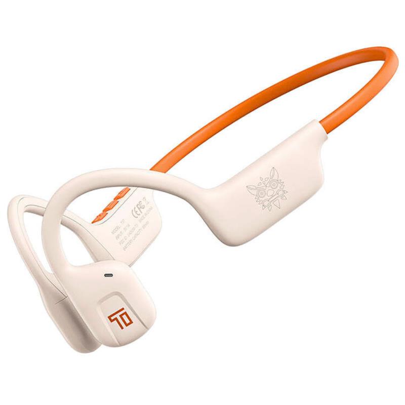 Στερεοφωνικό Ακουστικό Bluetooth Onikuma T37 TWS Neckband Λευκό-Πορτοκαλί