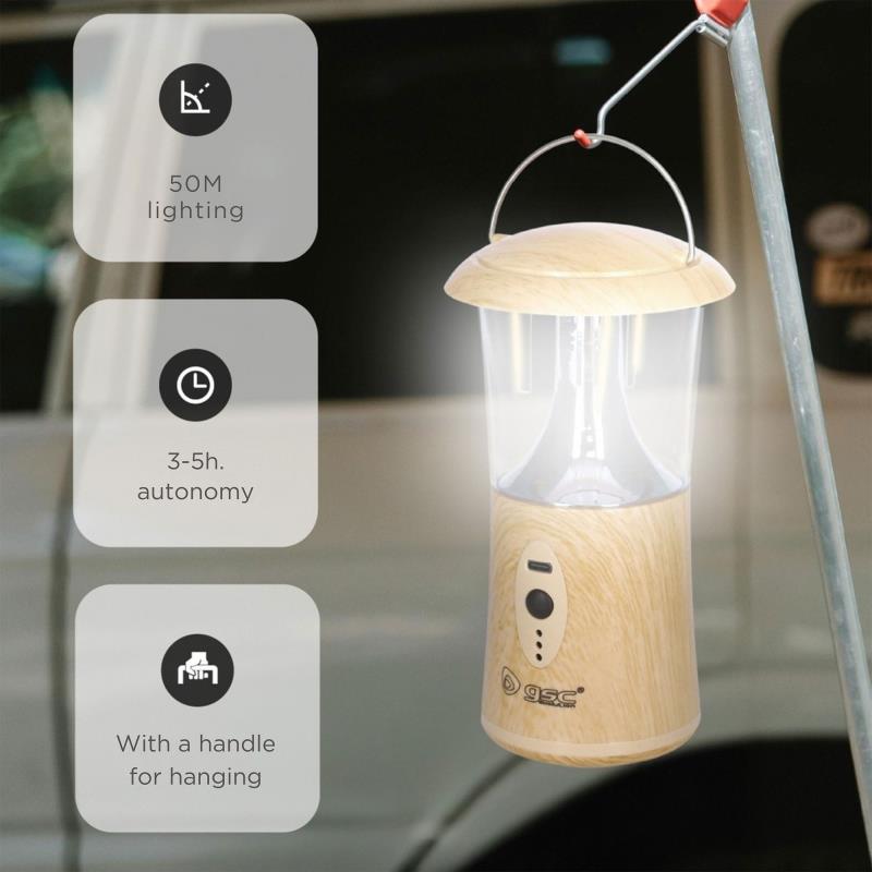Επαναφορτιζόμενος Φακός LED GSC 5W 1200mAh 360lm Καφέ