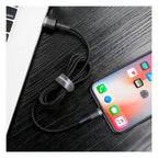 Καλώδιο Σύνδεσης USB 2.0 Baseus Cafule USB A σε Lightning 12W 2.4A 1m Μαύρο-Γκρι