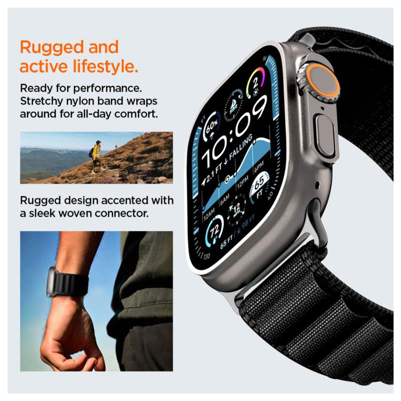 Λουράκι Spigen WBF1 Apple Watch (44/ 45/ 46/ 49mm) Μαύρο