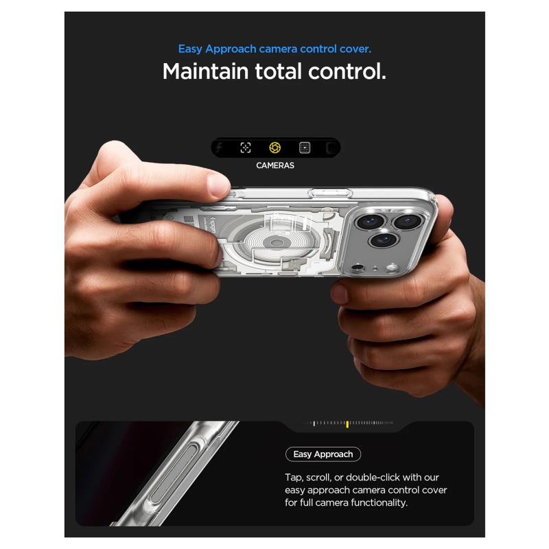 Θήκη TPU & PC Spigen Ultra Hybrid Mag Magsafe Apple iPhone 17 Pro Max Zero One Τιτάνιο