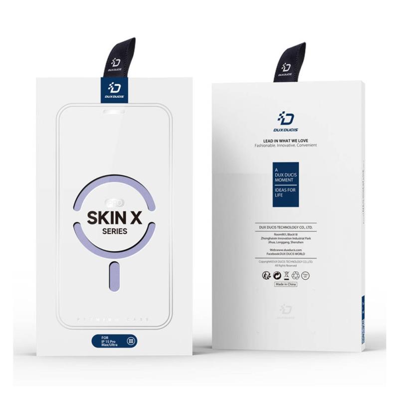 Θήκη Flip Dux Ducis Apple iPhone 15 Pro Max Wallet Skin X Pro Μωβ