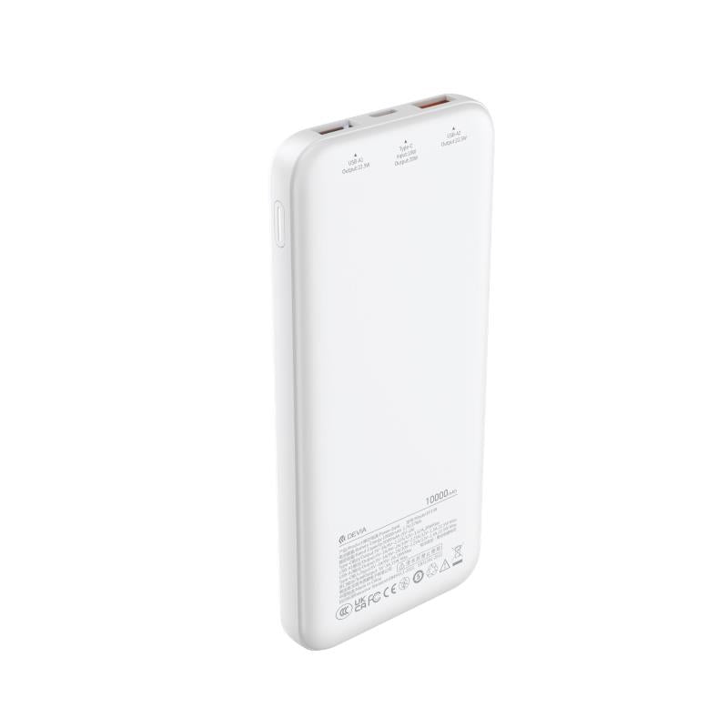 Φορτιστής Ανάγκης Devia EP198 22.5W 10000mAh Full Compatible με Ψηφιακή Οθόνη Smart Λευκό