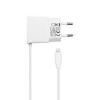 Φορτιστής Ταξιδίου inos Lightning με Extra Έξοδο USB Λευκό 2.1A