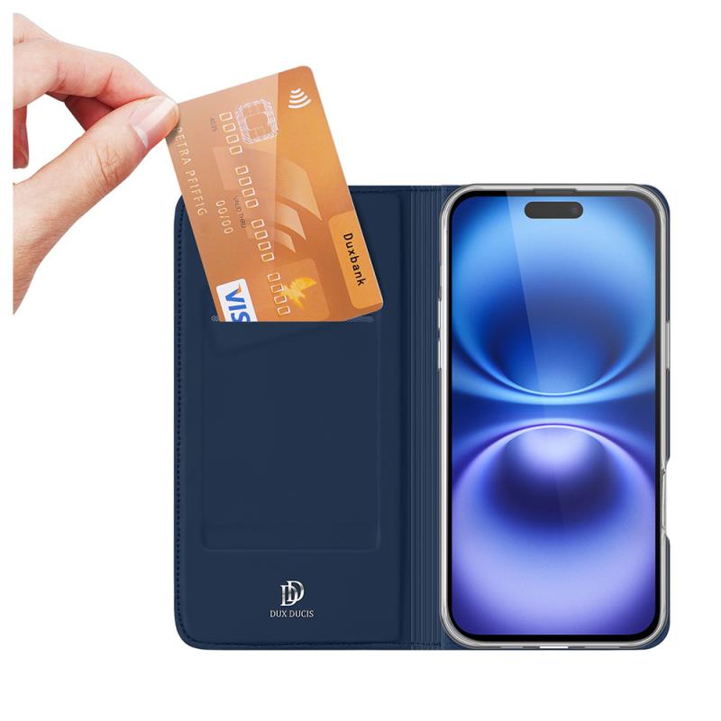 Θήκη Flip Dux Ducis Apple iPhone 16 Pro Max Skin Pro Μπλε