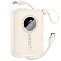 Φορτιστής Ανάγκης Dudao K14 22.5W 10000mAh PD με 2 Ενσωματωμένα Καλώδια Μπεζ