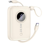 Φορτιστής Ανάγκης Dudao K14 22.5W 10000mAh PD με 2 Ενσωματωμένα Καλώδια Μπεζ