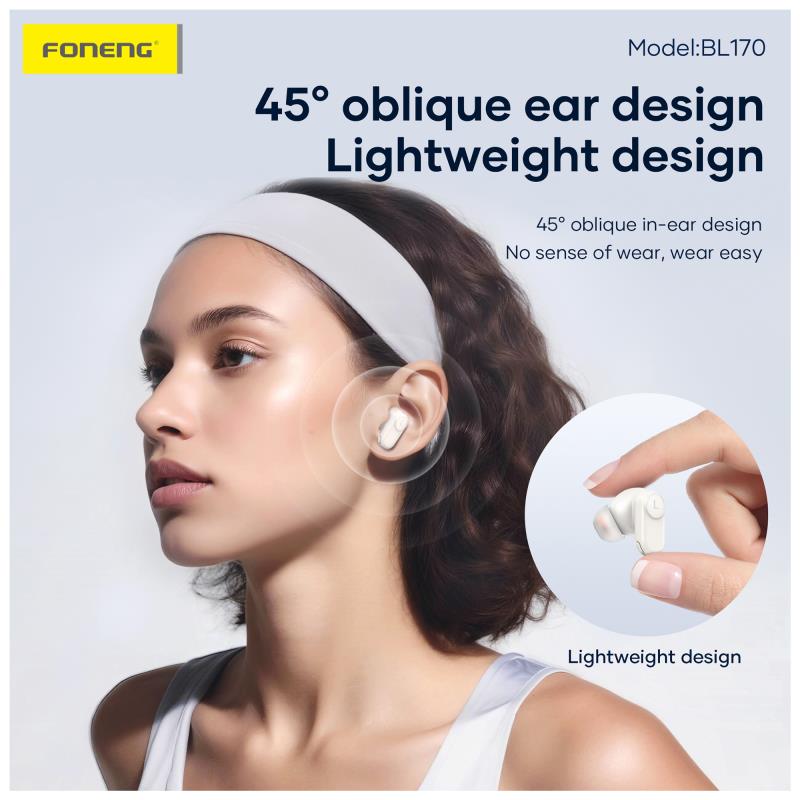 True Wireless Ακουστικά Bluetooth Foneng BL170 ANC+ENC Μαύρο
