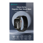 Λουράκι Devia Fiber Magnet Apple Watch (44/ 45/ 46/ 49mm) Deluxe Ανοιχτό Καφέ