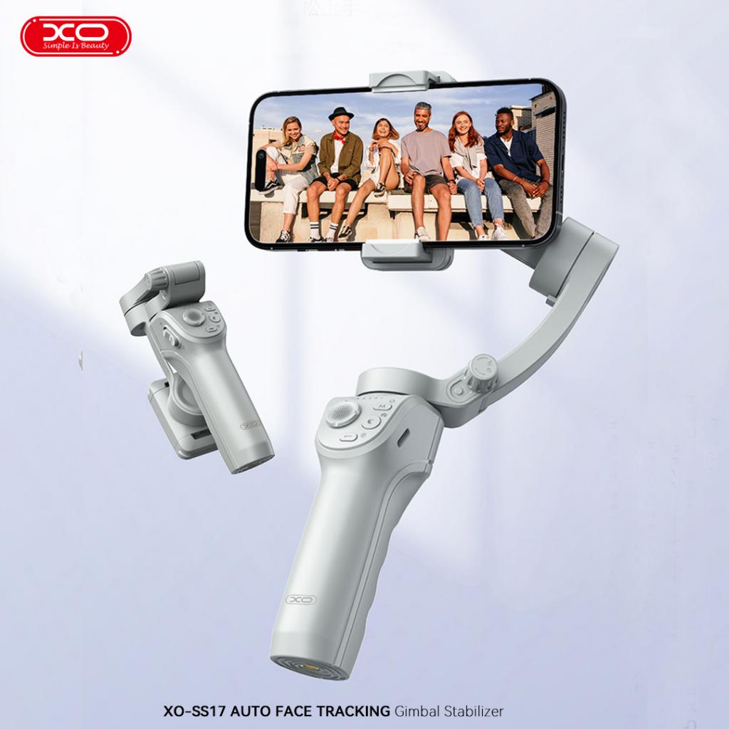 XO SS17 Smart Gimbal & 3-Axis Stabilizer for Mobile Phones with Tripod & Bluetooth – Gray
