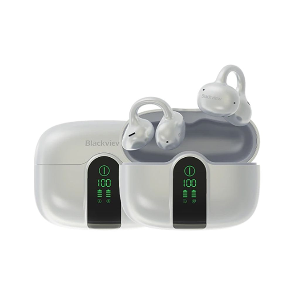 BLACKVIEW BT6.0 IPX5 AIRBUDS 15 WITH LCD CHARGING DOCK FROSTY WHITE