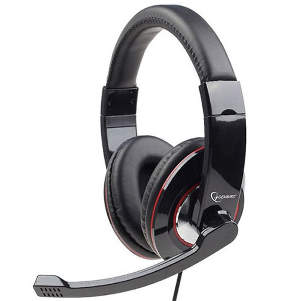 GEMBIRD STEREO HEADSET GLOSSY BLACK