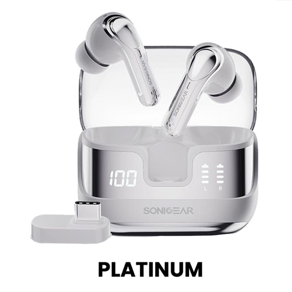 SONICGEAR DUAL MODE 2.4G/BT5.4 SUPERIOR 4MICS ANC/ENC EARPUMP XP2 PLATINUM