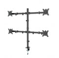 GEMBIRD ADJUSTABLE DESK 4-DISPLAY MOUNTING ARM (RTS) 13'-32' BLACK