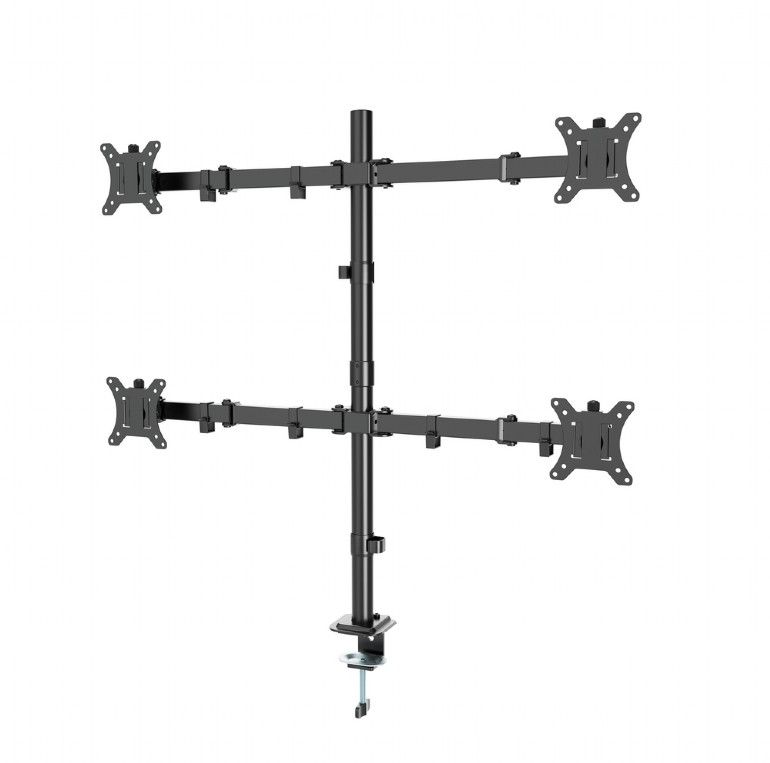 GEMBIRD ADJUSTABLE DESK 4-DISPLAY MOUNTING ARM (RTS) 13'-32' BLACK