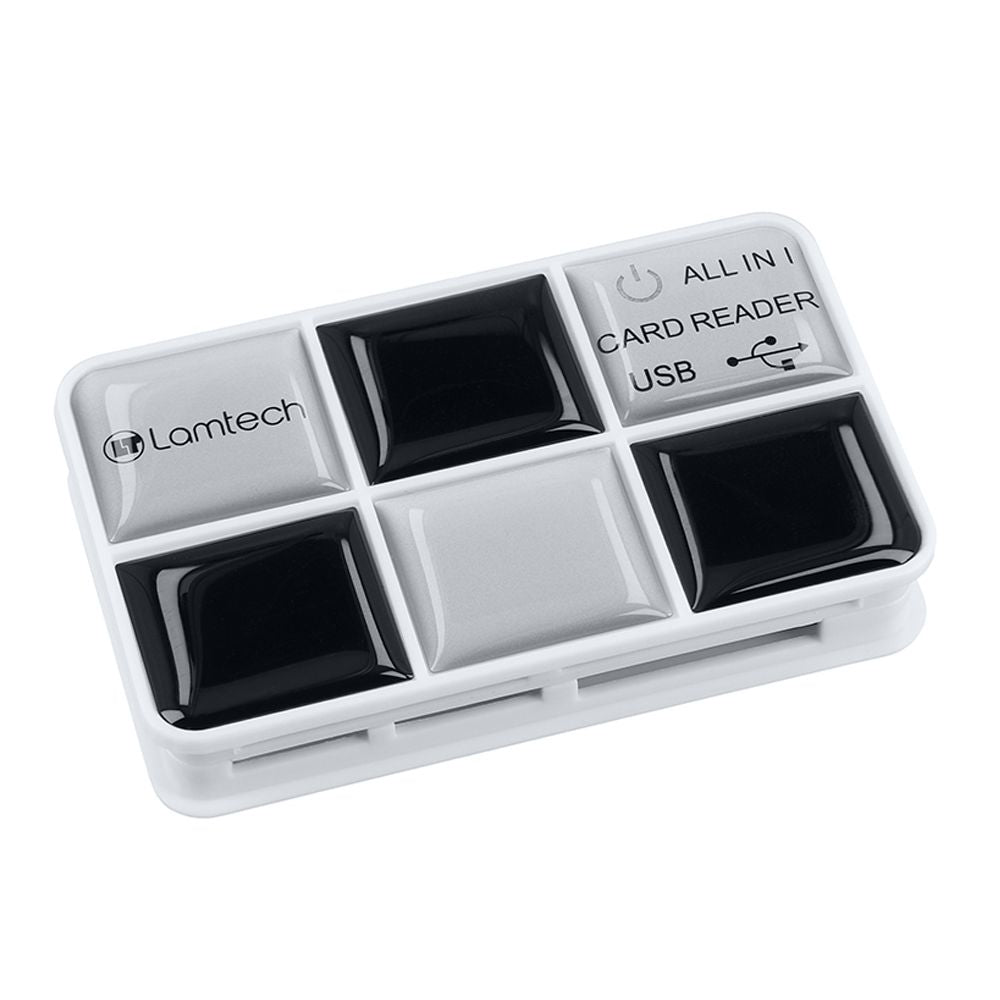 LAMTECH MULTI CARD READER BLACK SILVER