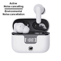 LAMTECH BT v6.0 EARBUDS ANC & 4MIC ENC WITH LED CHARGING CASE WHITE