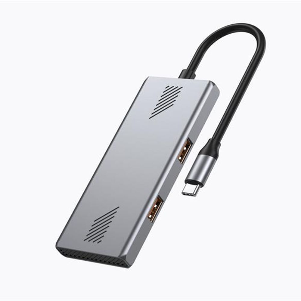 GEMBIRD 4-PORT A+C USB3.2 GEN2 TYPE-C HUB SILVER