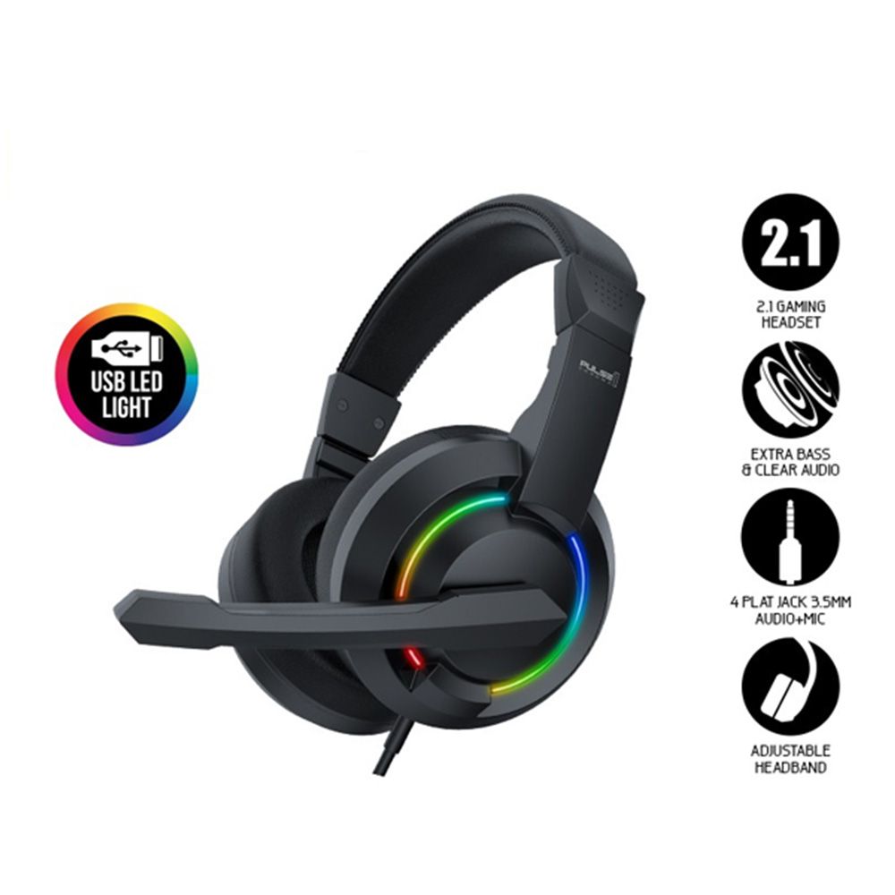 ARMMAGGEDDON GAMING HEADSET RGB 2.1 PULSE 1 CHROMA BLACK