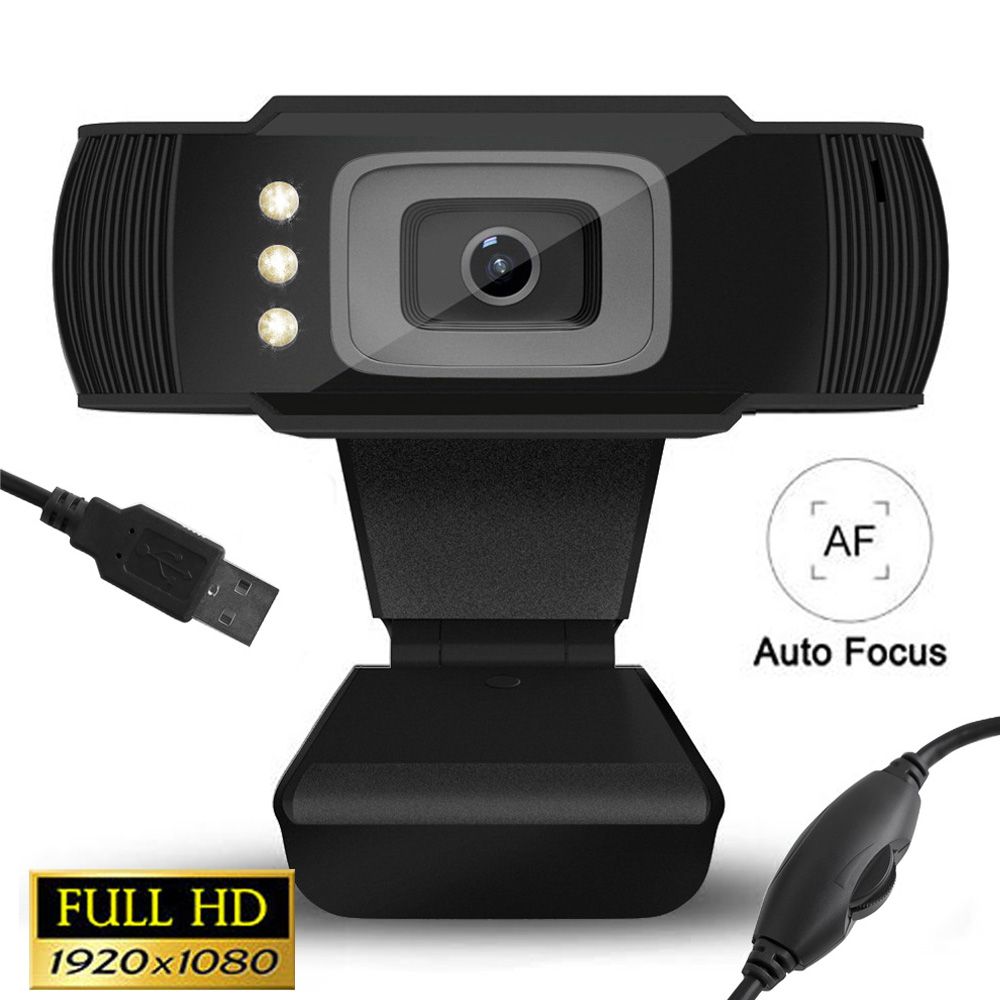 LAMTECH FULL HD USB WEB CAMERA WITH LED 1080P