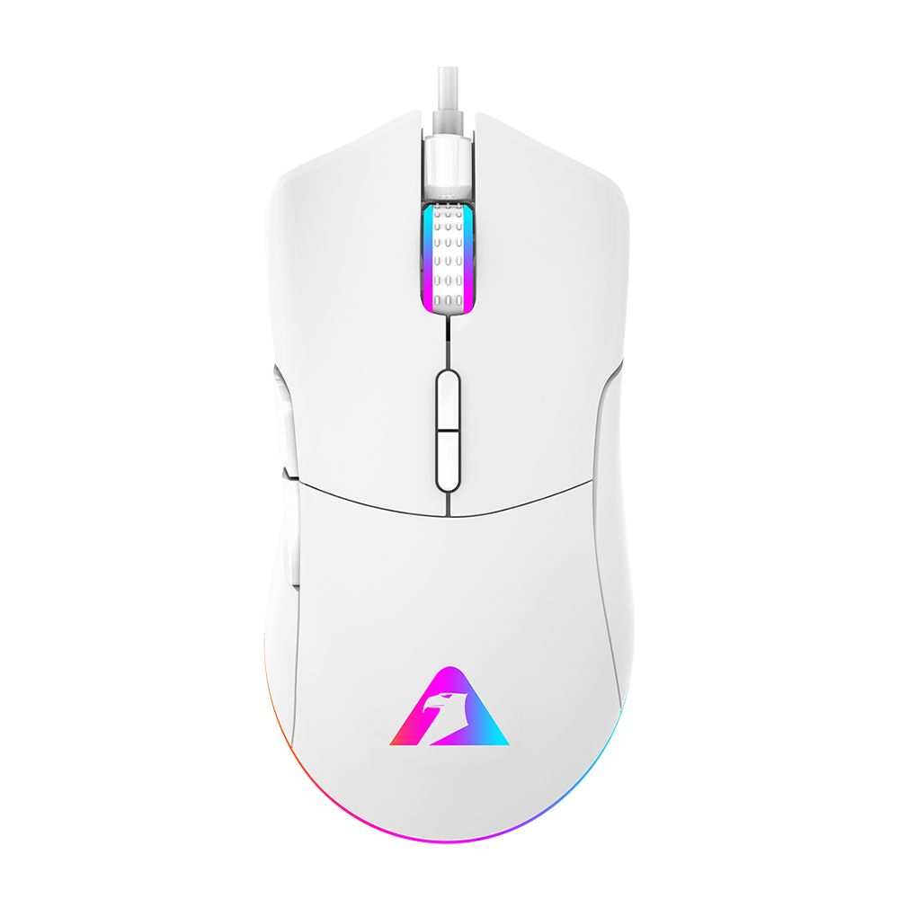 ARMAGGEDDON USB WIRED MACROABLE GAMING MOUSE FALCON V STEALTH 12000CPI WHITE